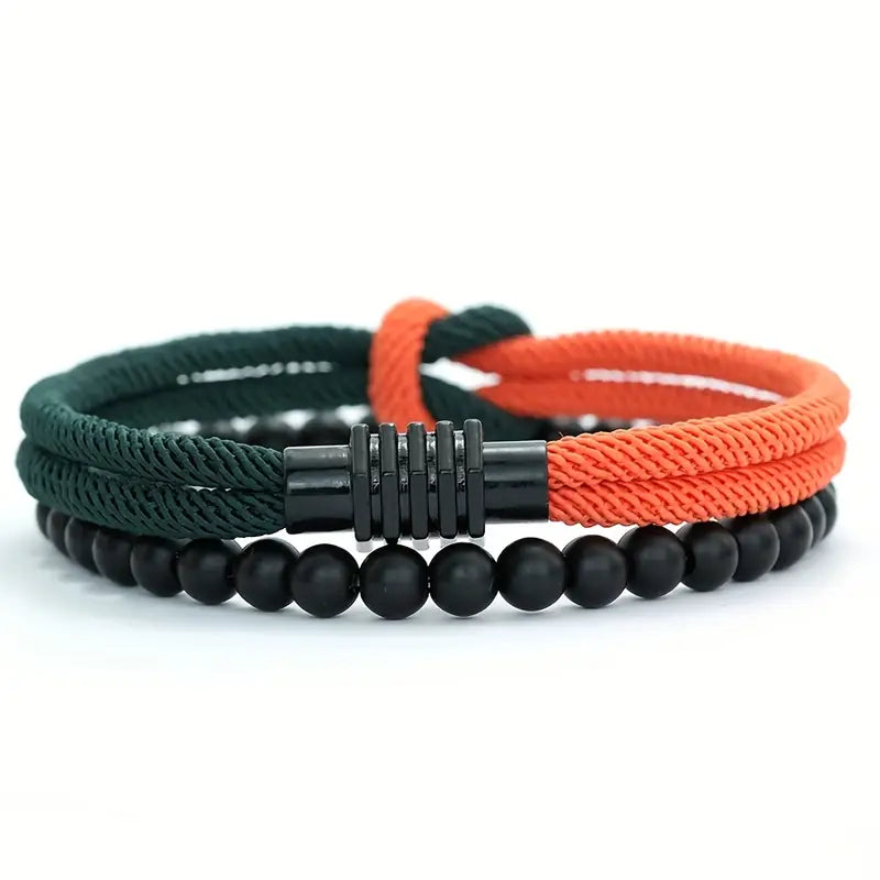 Bransoletka z linki paracord z magnetycznym zapięciem „RopeLine DuoStone”