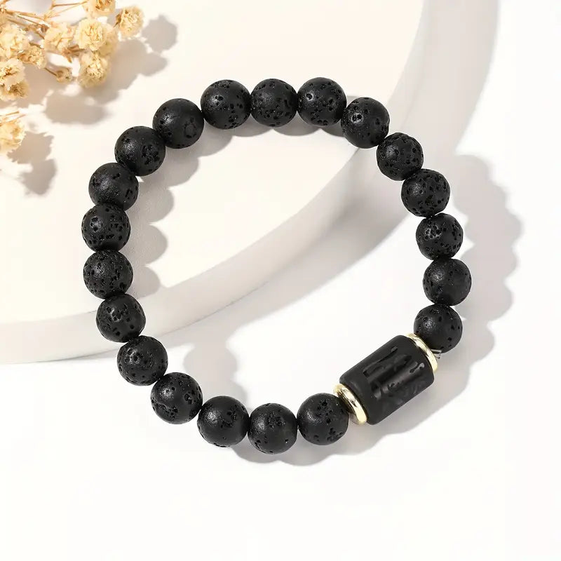 Bransoletka z naturalnej lawy wulkanicznej „Lava Zodiac Essential”