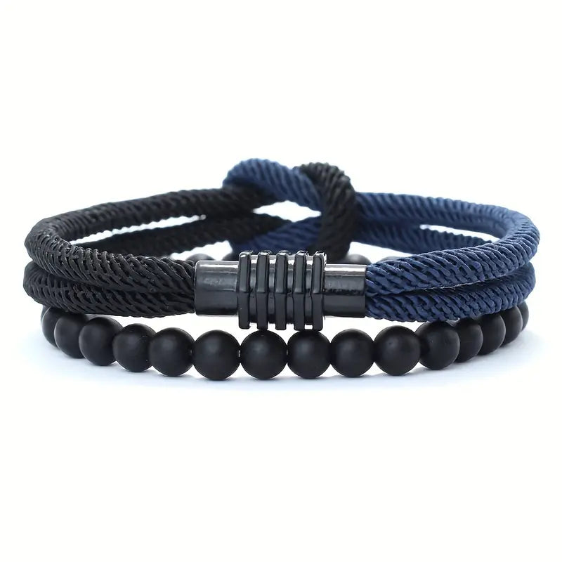 Bransoletka z linki paracord z magnetycznym zapięciem „RopeLine DuoStone”