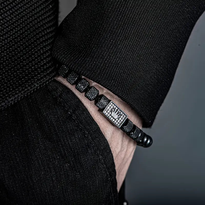 Męska bransoletka z koroną „Regalis”