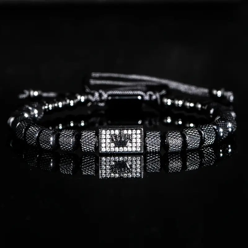 Męska bransoletka z koroną „Regalis”