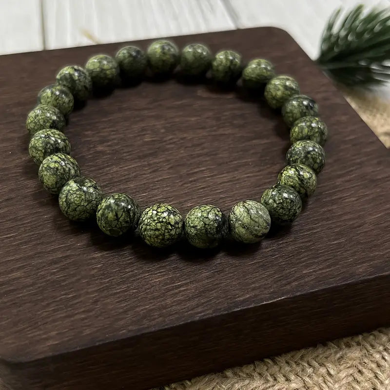 Bransoletka z naturalnego serpentynu „Forestis”