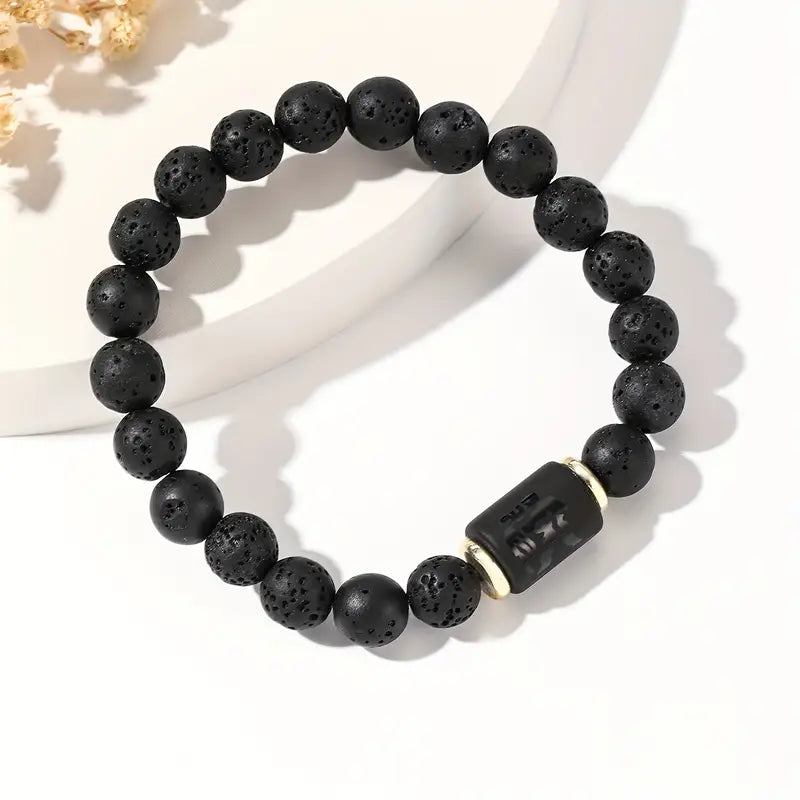 Bransoletka z naturalnej lawy wulkanicznej „Lava Zodiac Essential”