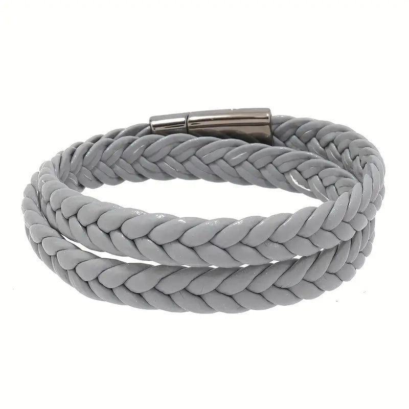 Bransoletka z potrójnie plecionej skóry syntetycznej „TwineLine”