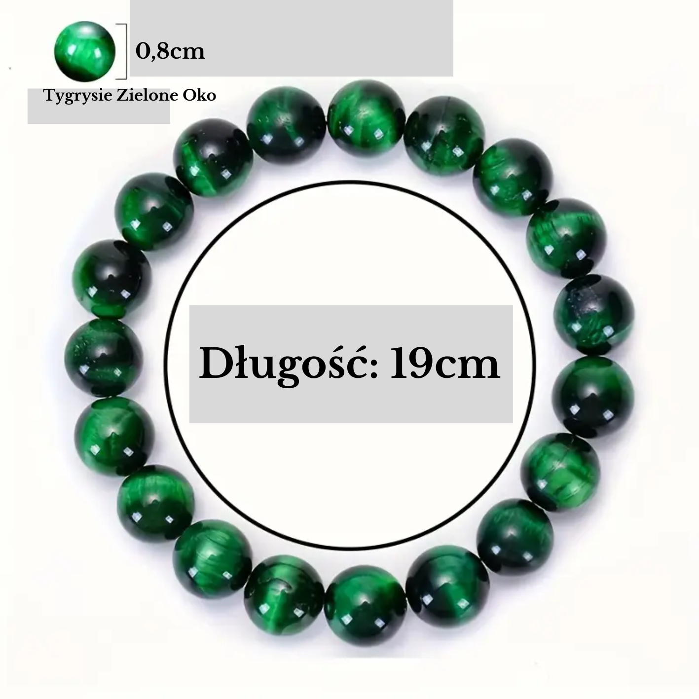 Bransoletka z kamienia oka tygrysiego „Oculus Tigri”