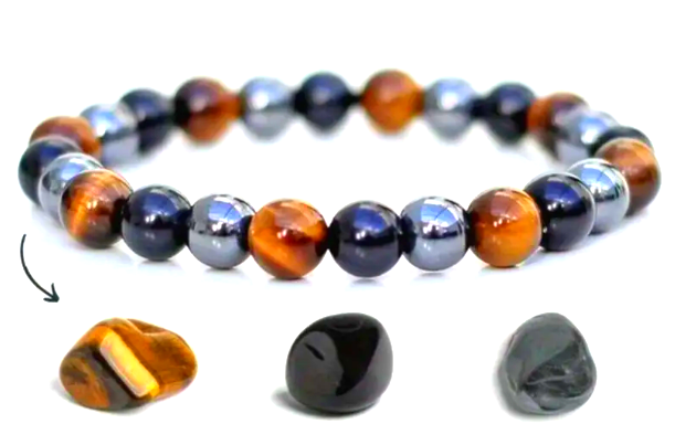 Bransoletka z trzech kamieni naturalnych „TriStone Balance”