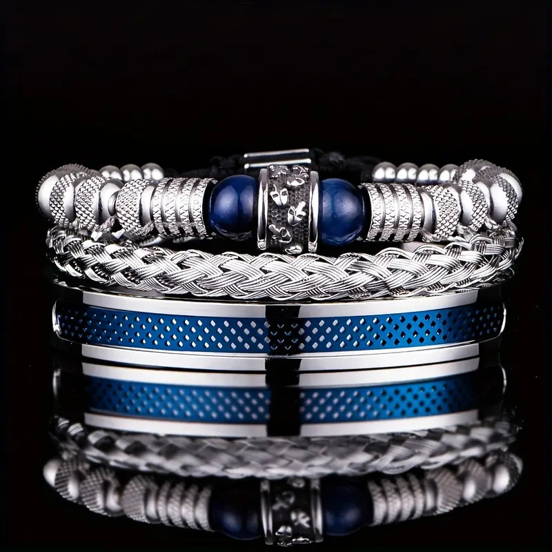 Zestaw Bransoletek Męskich w stylu gotyckim „Valorian”