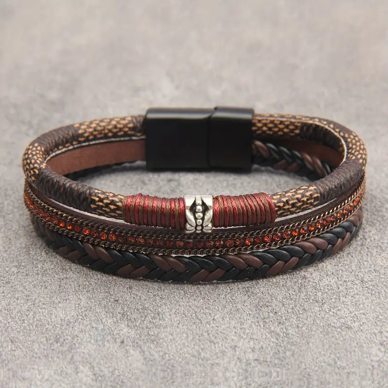 Bransoletka ze skóry ekologicznej „UrbanCraft Layered”