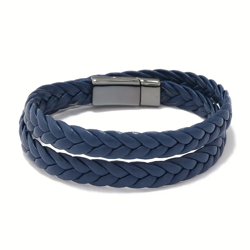 Bransoletka z potrójnie plecionej skóry syntetycznej „TwineLine”