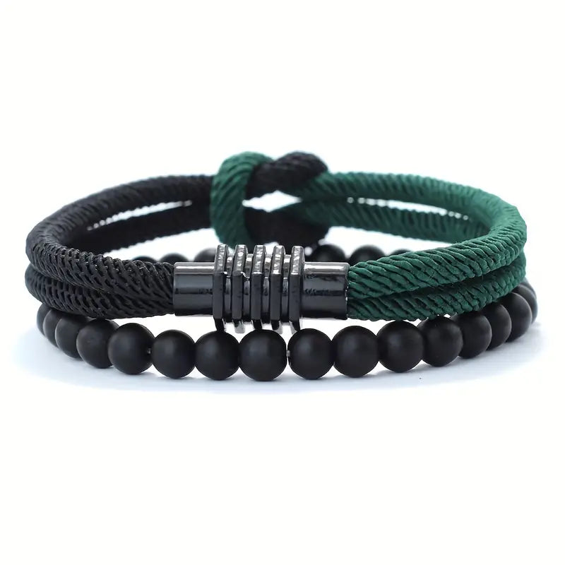 Bransoletka z linki paracord z magnetycznym zapięciem „RopeLine DuoStone”